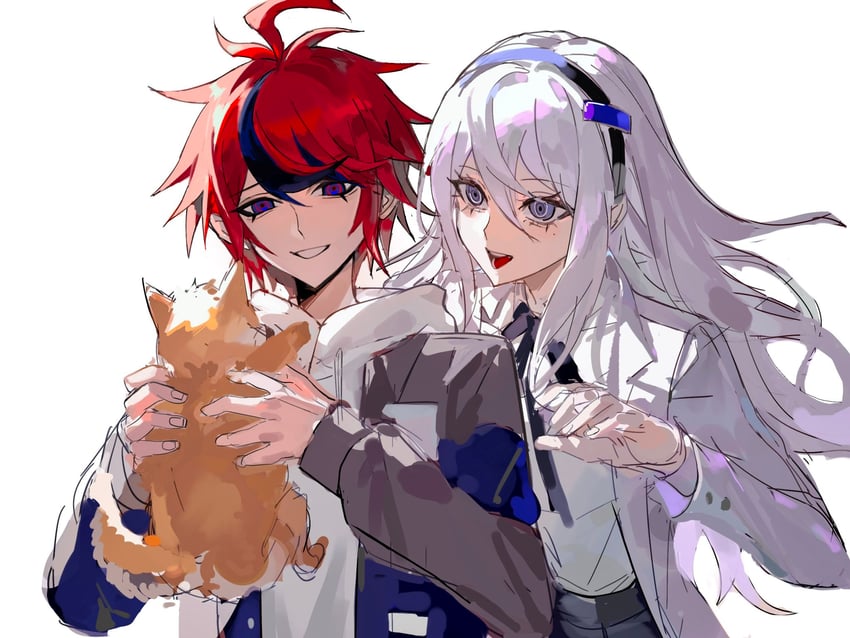 sumino takumi and kashimiya karua (the hundred line -last defense academy-) drawn by binxngchng1