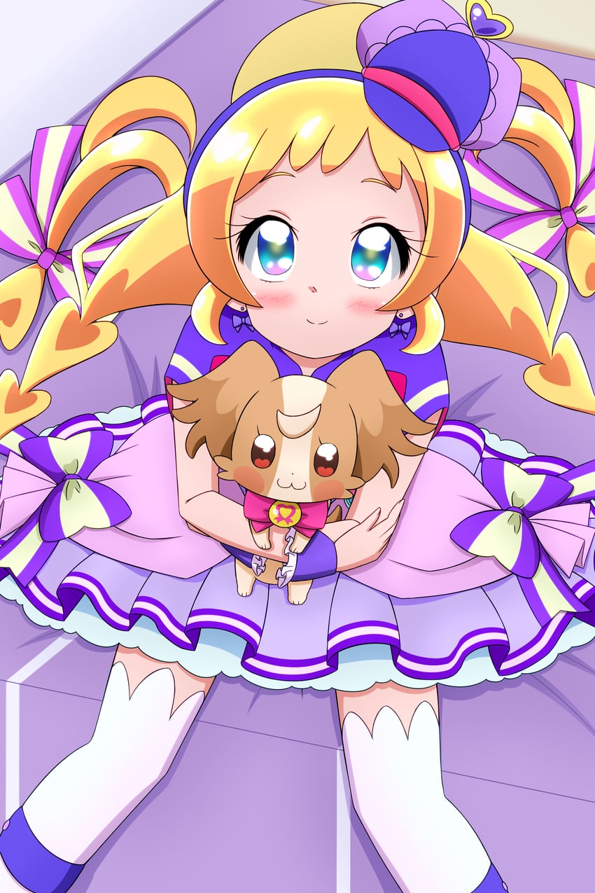 inukai komugi, inukai iroha, and cure friendy (precure and 1 more) drawn by kiyu_(doremi's_party)
