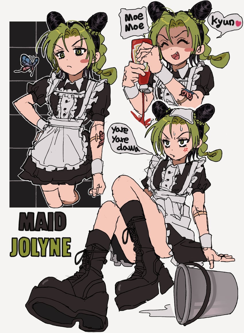 kujo jolyne (jojo no kimyou na bouken and 1 more) drawn by fu_r_y