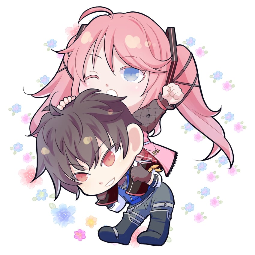 nadia rayne and swin abel (eiyuu densetsu and 2 more) drawn by momoiro_sango