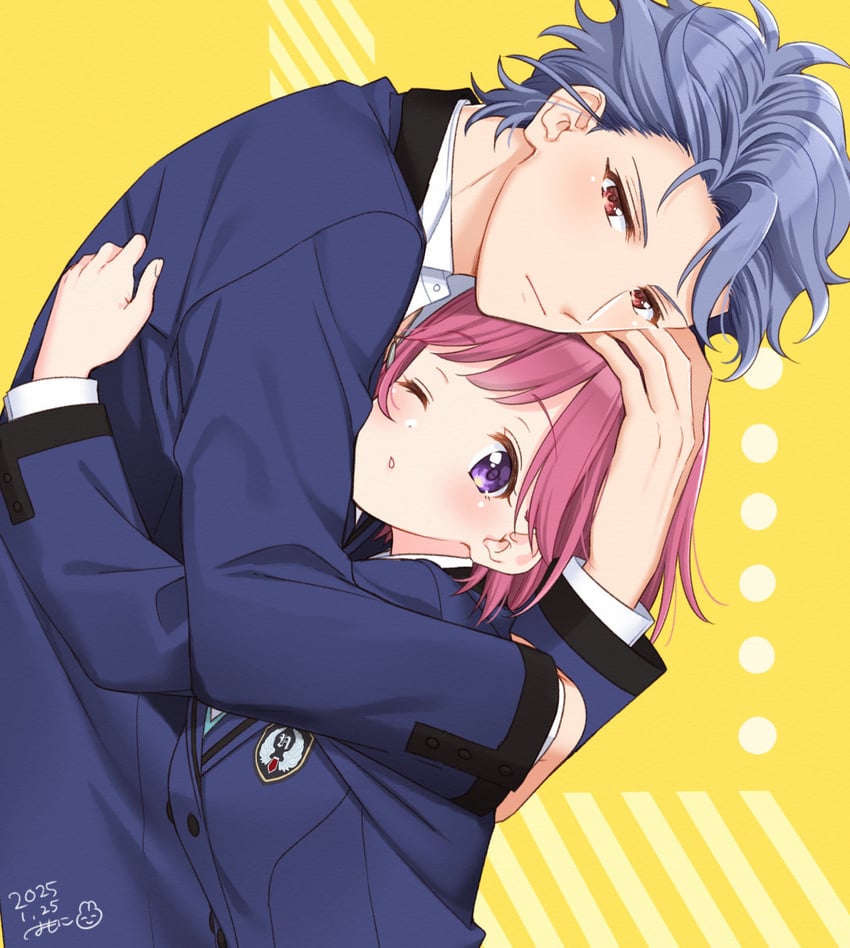 protagonist and shitara seiji (tokimeki memorial and 2 more) drawn by krudears