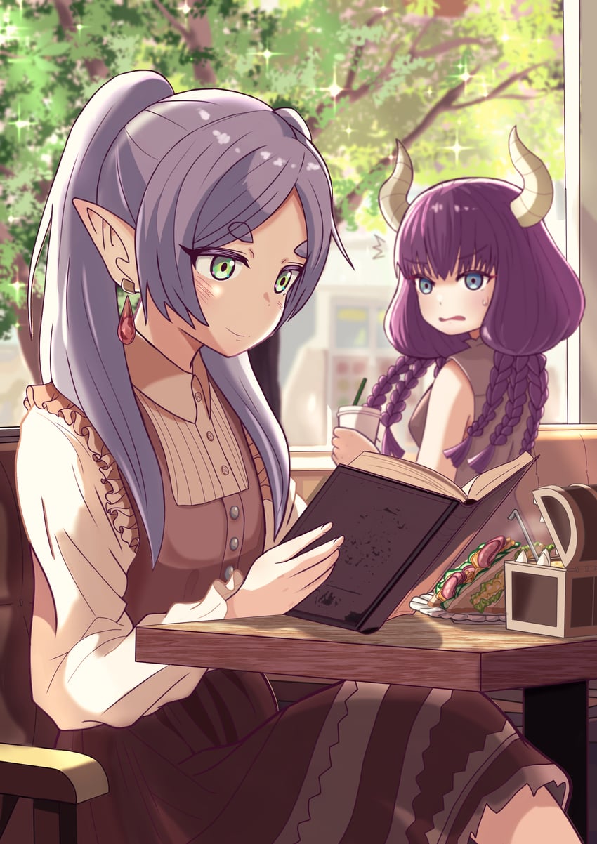 frieren and aura (sousou no frieren) drawn by chiefkai_2