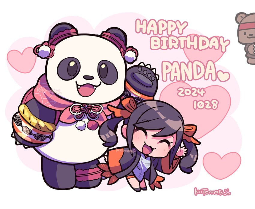ling xiaoyu, kuma, and panda (tekken and 1 more) drawn by kotorai