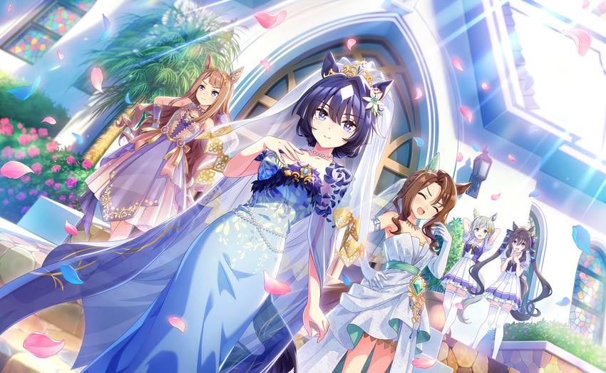seiun sky, verxina, vivlos, king halo, and sweep tosho (umamusume)