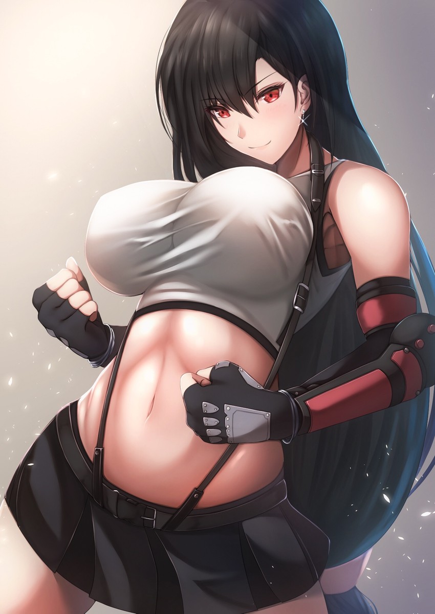 tifa lockhart (final fantasy and 2 more) drawn by tiri_man