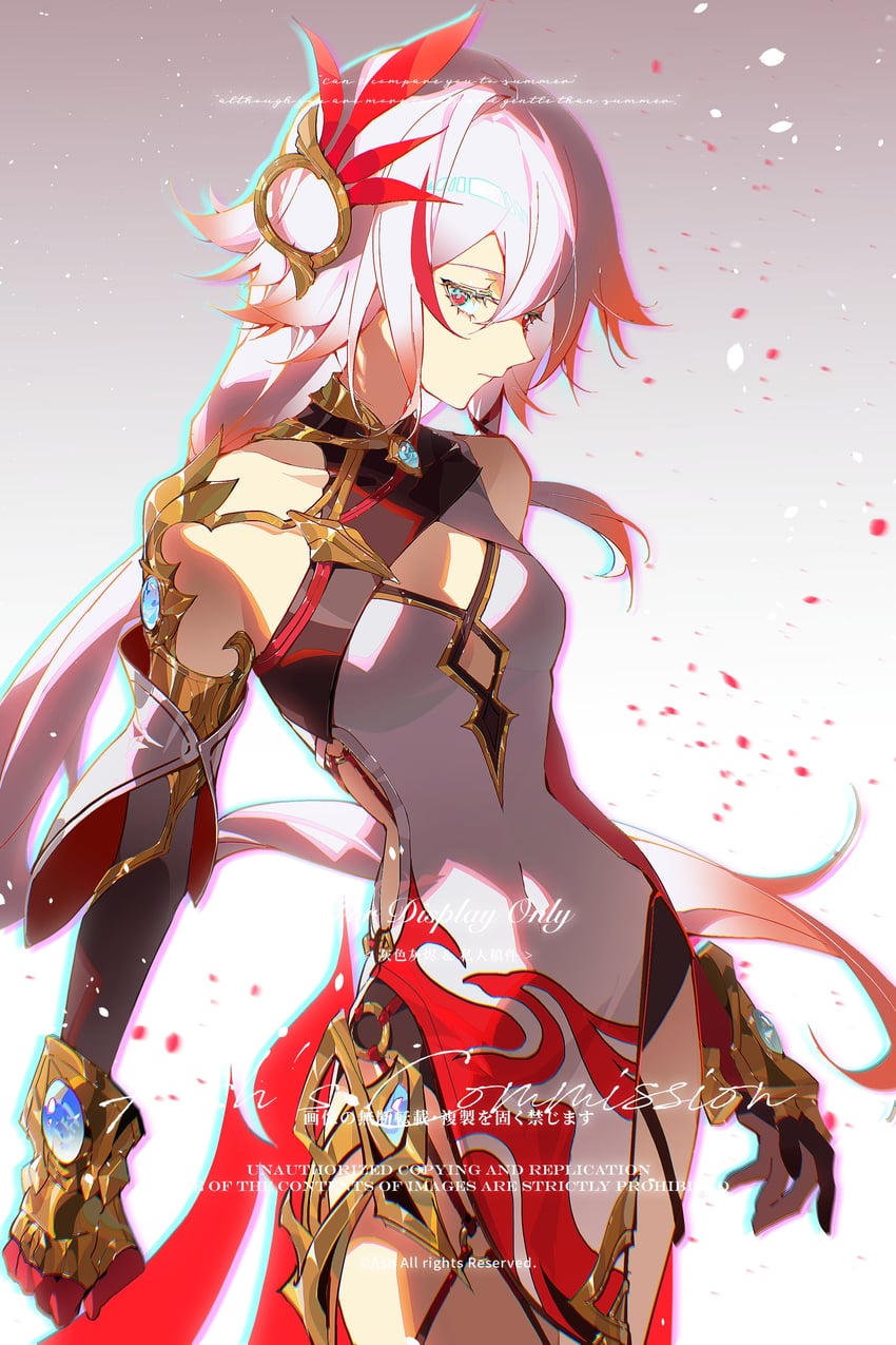 fu hua (honkai and 1 more) drawn by indai_(3330425)
