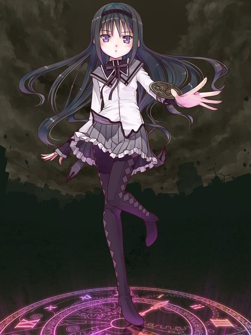 akemi homura (mahou shoujo madoka magica) drawn by umeboshitora
