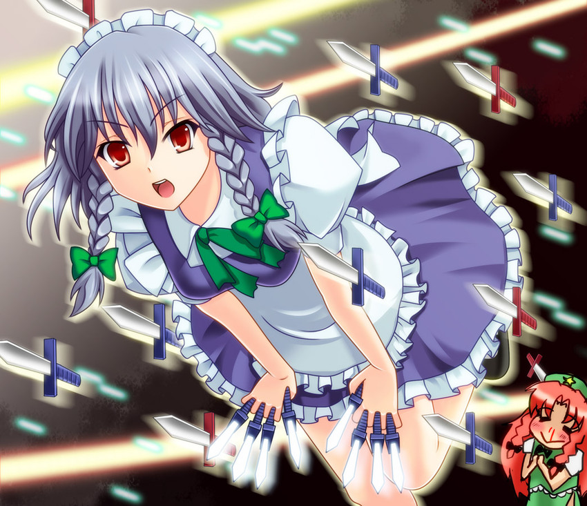 izayoi sakuya and hong meiling (touhou) drawn by ayase_aria