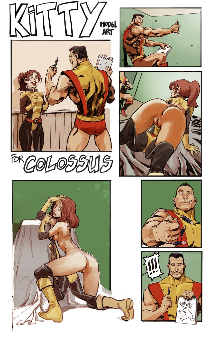 colossus and kitty pryde (marvel and 1 more) drawn by joel_jurion