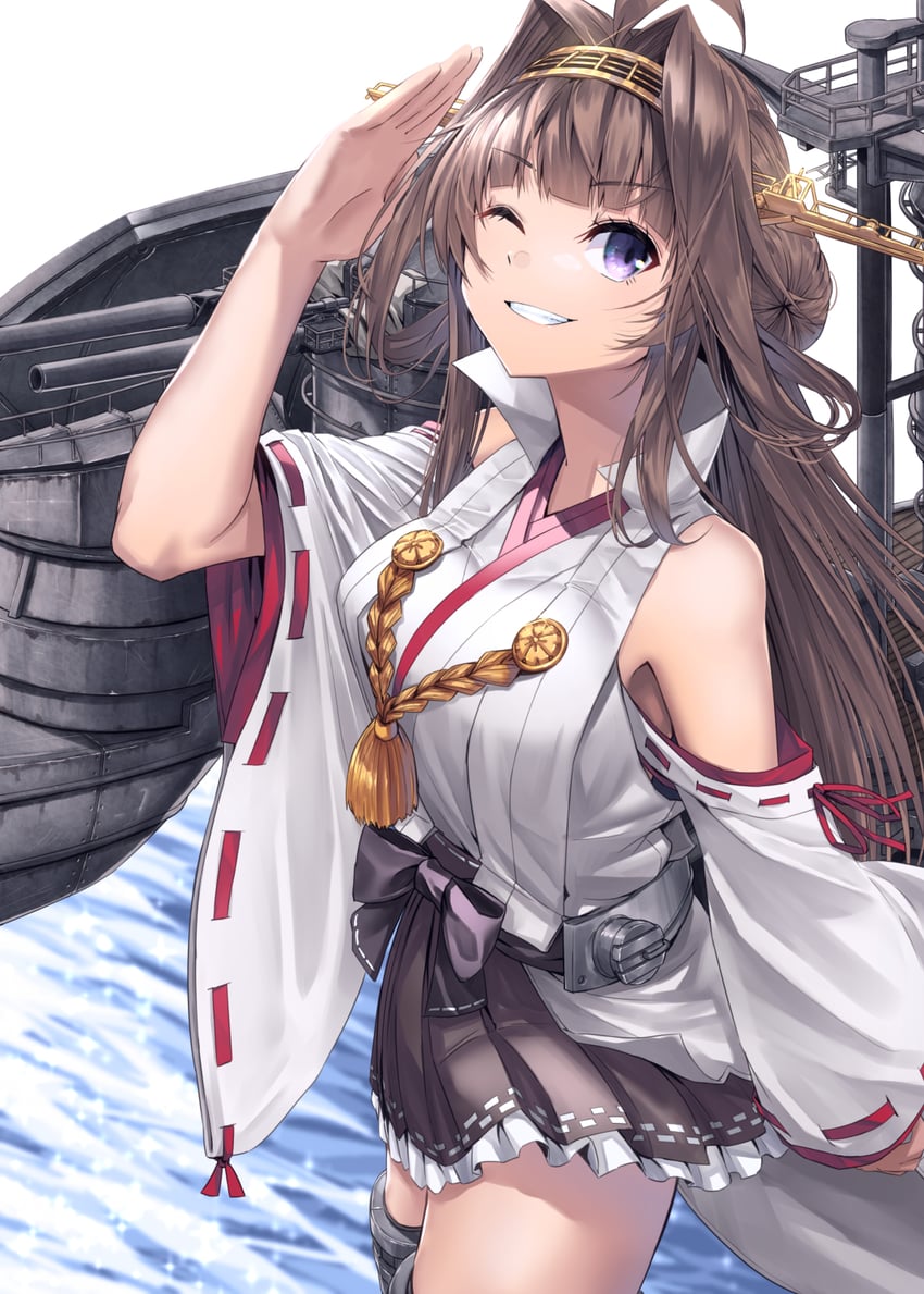 kongou and kongou kai ni (kantai collection) drawn by zombie_mogura