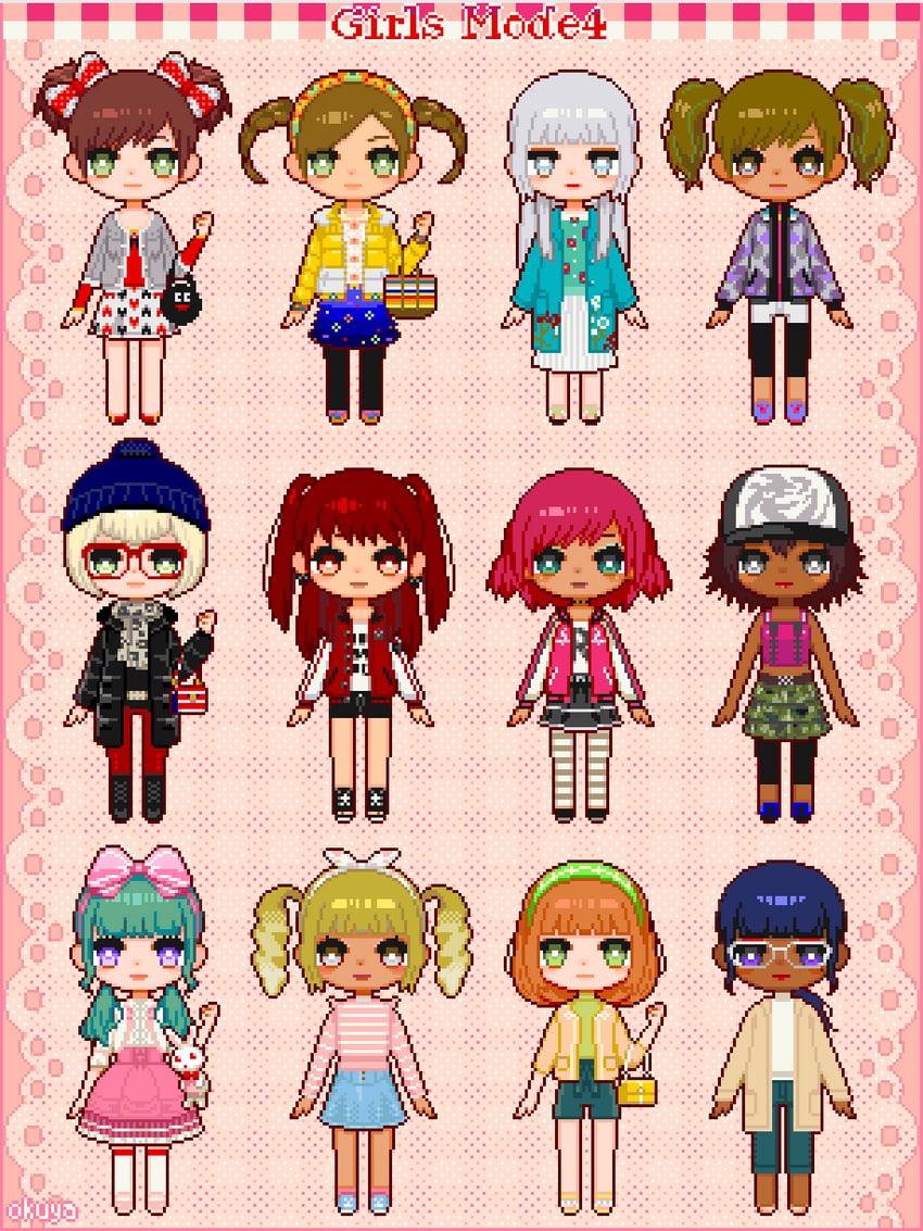 girls mode and 1 more drawn by okuya