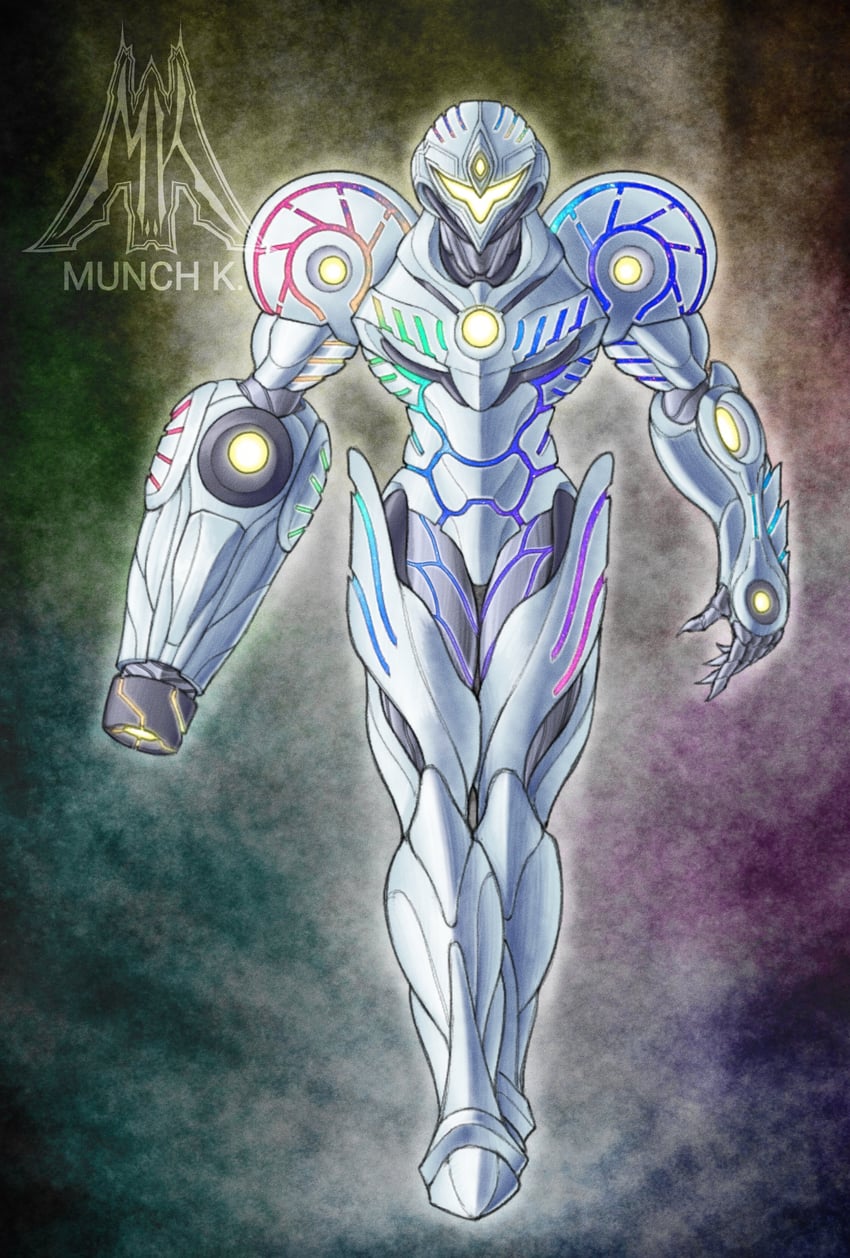 samus aran and galeem (super smash bros. and 2 more) drawn by munch_k