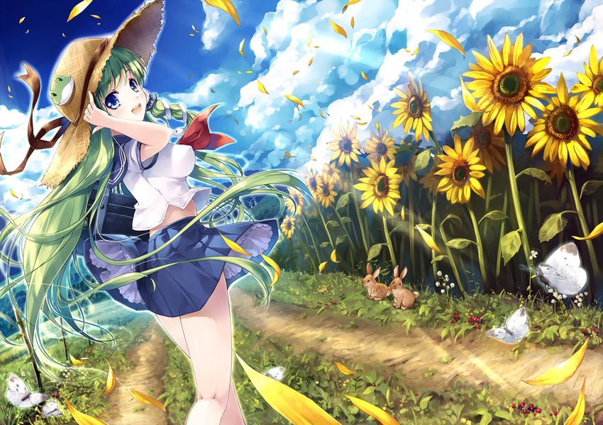 kochiya sanae (touhou) drawn by miyase_mahiro