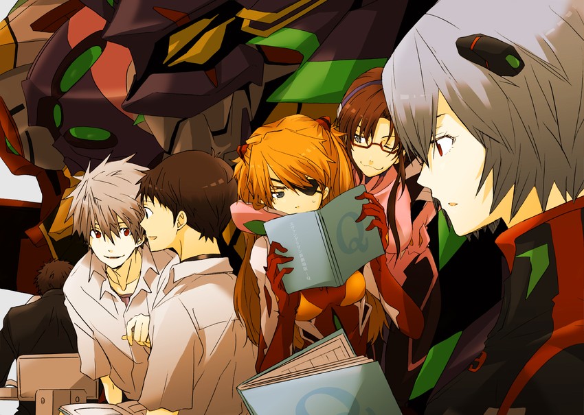 souryuu asuka langley, ayanami rei, ikari shinji, nagisa kaworu, makinami mari illustrious, and 4 more (neon genesis evangelion and 2 more) drawn by mmm1209