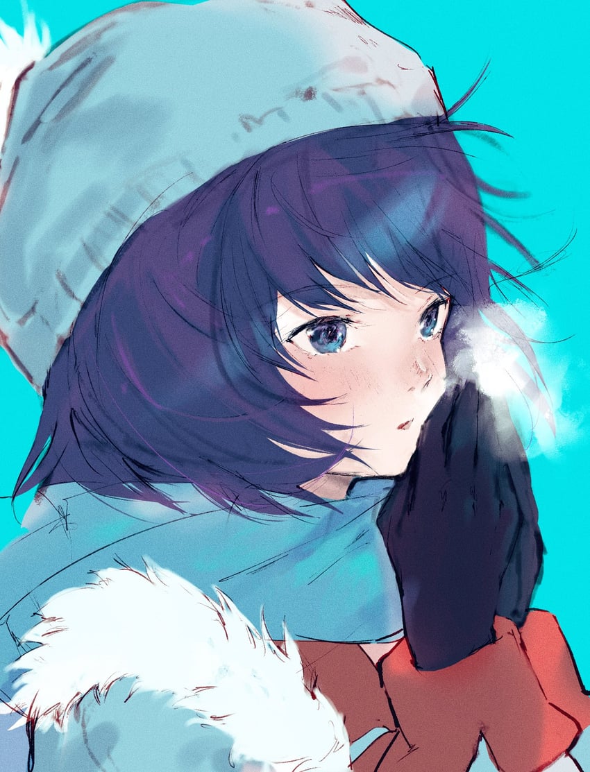 senjougahara hitagi (monogatari and 1 more) drawn by moku_(muooku)