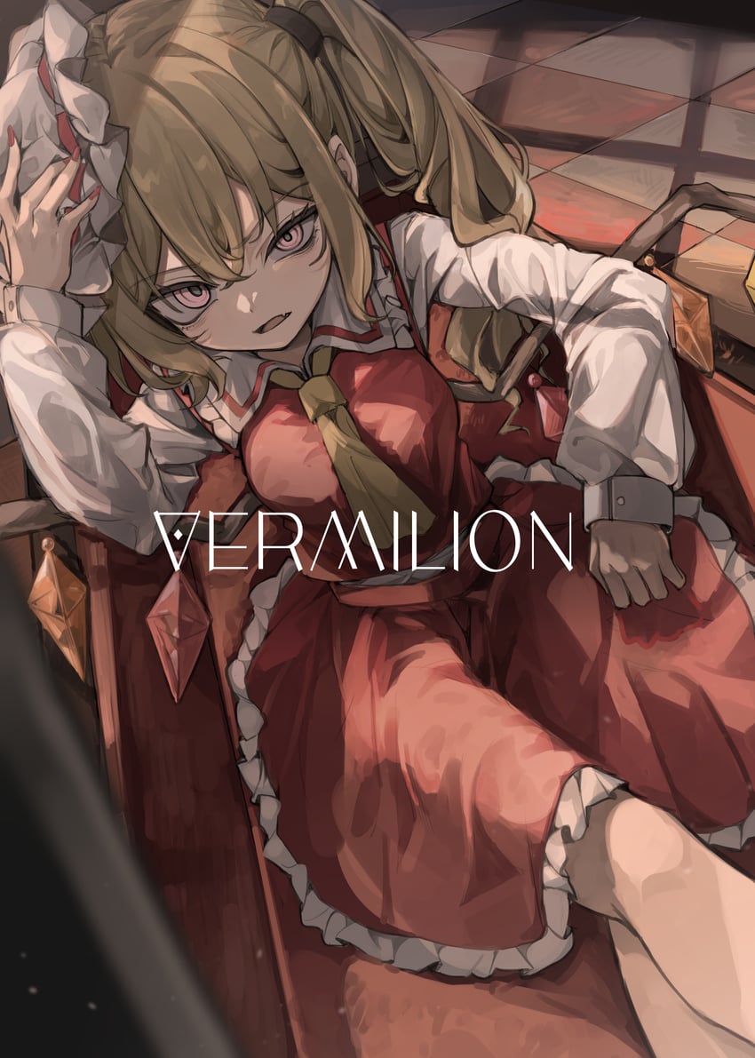 flandre scarlet (touhou) drawn by hisha_(kan_moko)