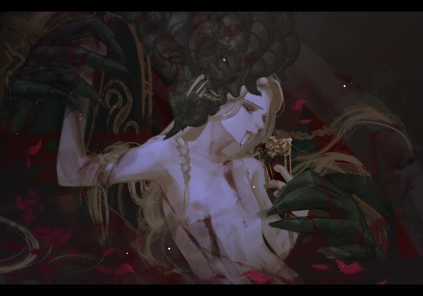 miquella and mohg lord of blood (elden ring) drawn by natuyu-tan