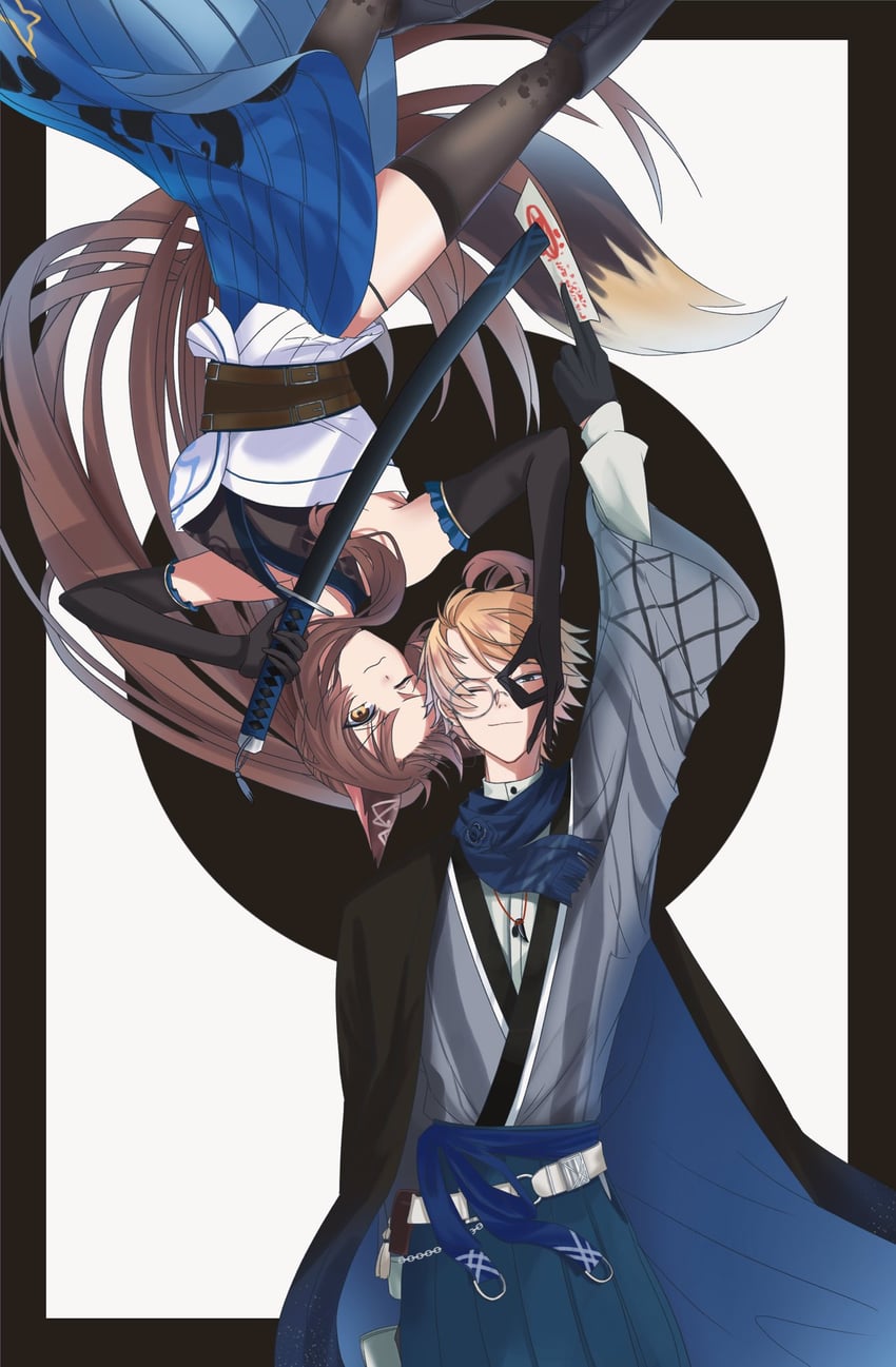 kanda shouichi and fumi (nijisanji) drawn by sajou_(sajyo_2434)