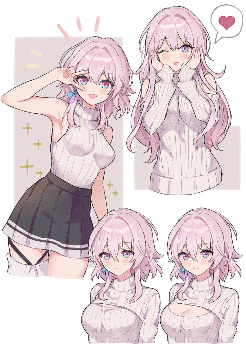 march 7th (honkai and 1 more) drawn by anaketsu