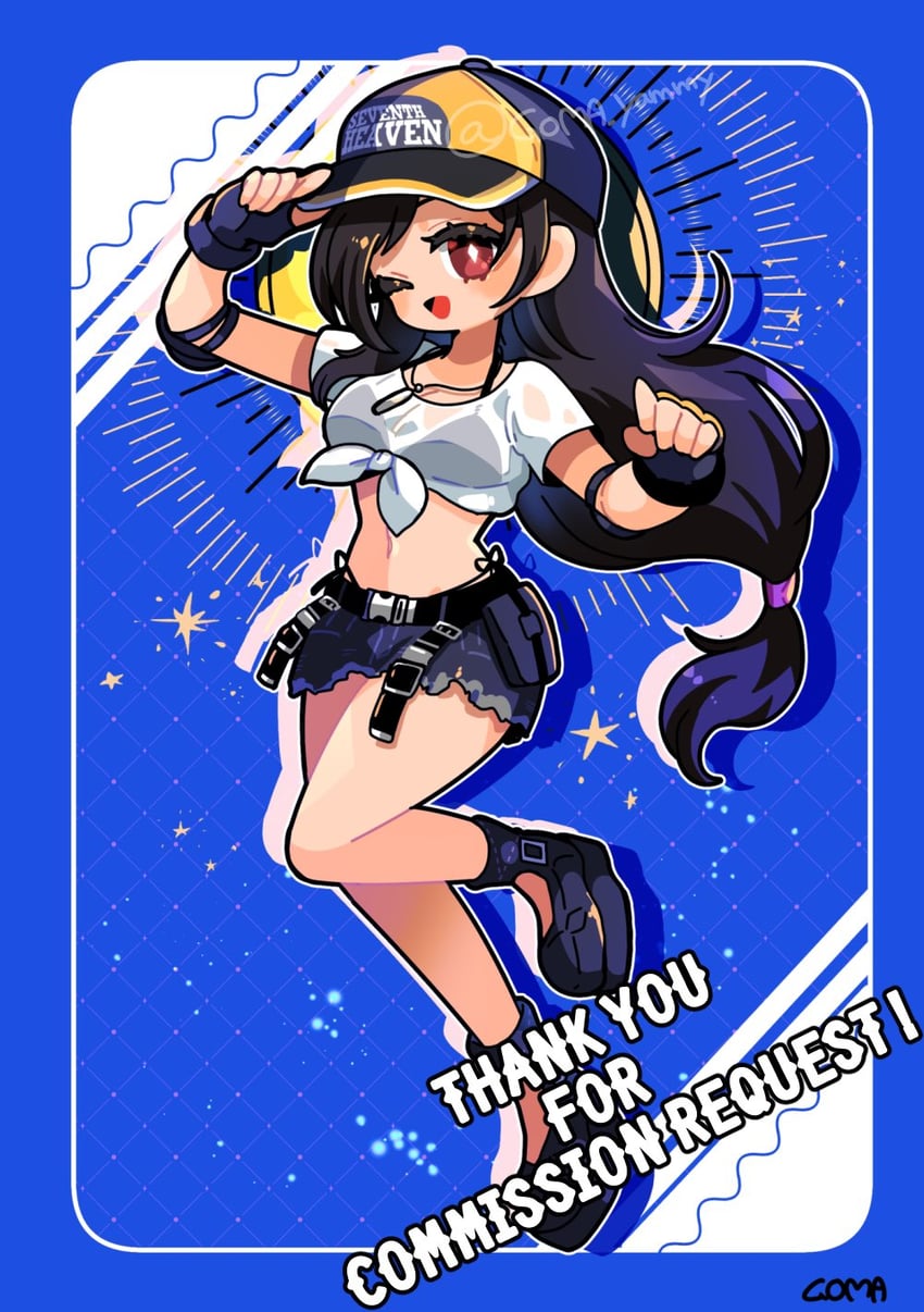 tifa lockhart (final fantasy and 2 more) drawn by goma_yammy