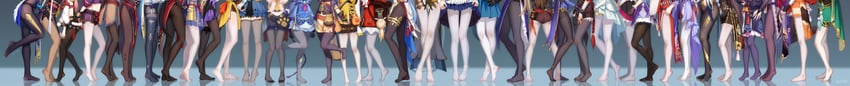 ganyu, lumine, raiden shogun, hu tao, yae miko, and 31 more (genshin impact and 2 more) drawn by hong_bai
