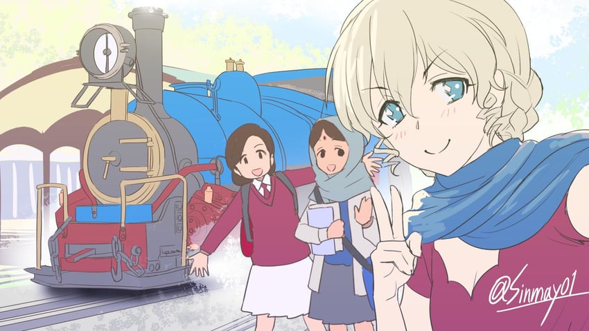kilimanjaro (girls und panzer and 1 more) drawn by shinmai_(kyata)
