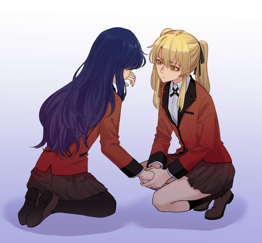 saotome mary and hanatemari tsuzura (kakegurui) drawn by uranium_(a3uki)