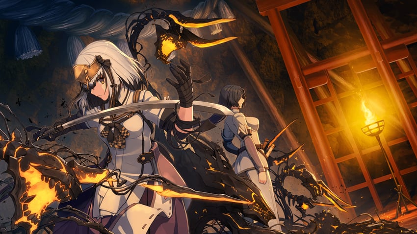 satsuki yomi, origami yukari, and aratama (toji no miko and 1 more)