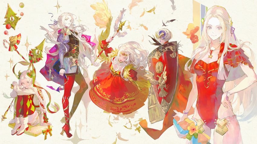 edelgard von hresvelg (fire emblem and 2 more) drawn by lkppp