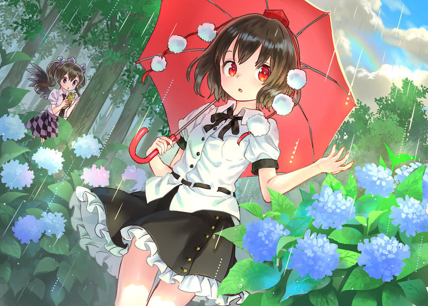 shameimaru aya and himekaidou hatate (touhou) drawn by ama-tou