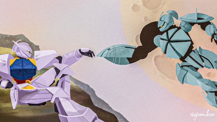 turn a gundam and turn x (gundam and 2 more) drawn by yatta_kita