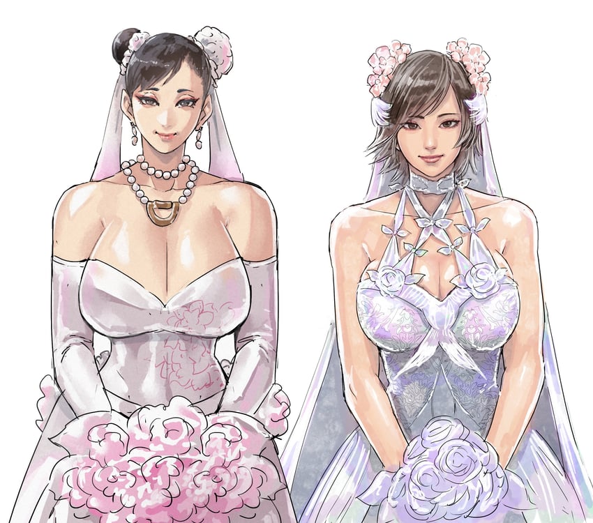 chun-li and kazama asuka (street fighter and 1 more) drawn by cirenk