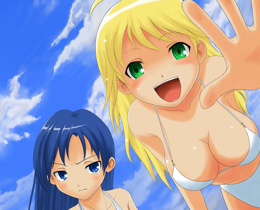 hoshii miki and kisaragi chihaya (idolmaster and 1 more) drawn by araragi_yuuichi