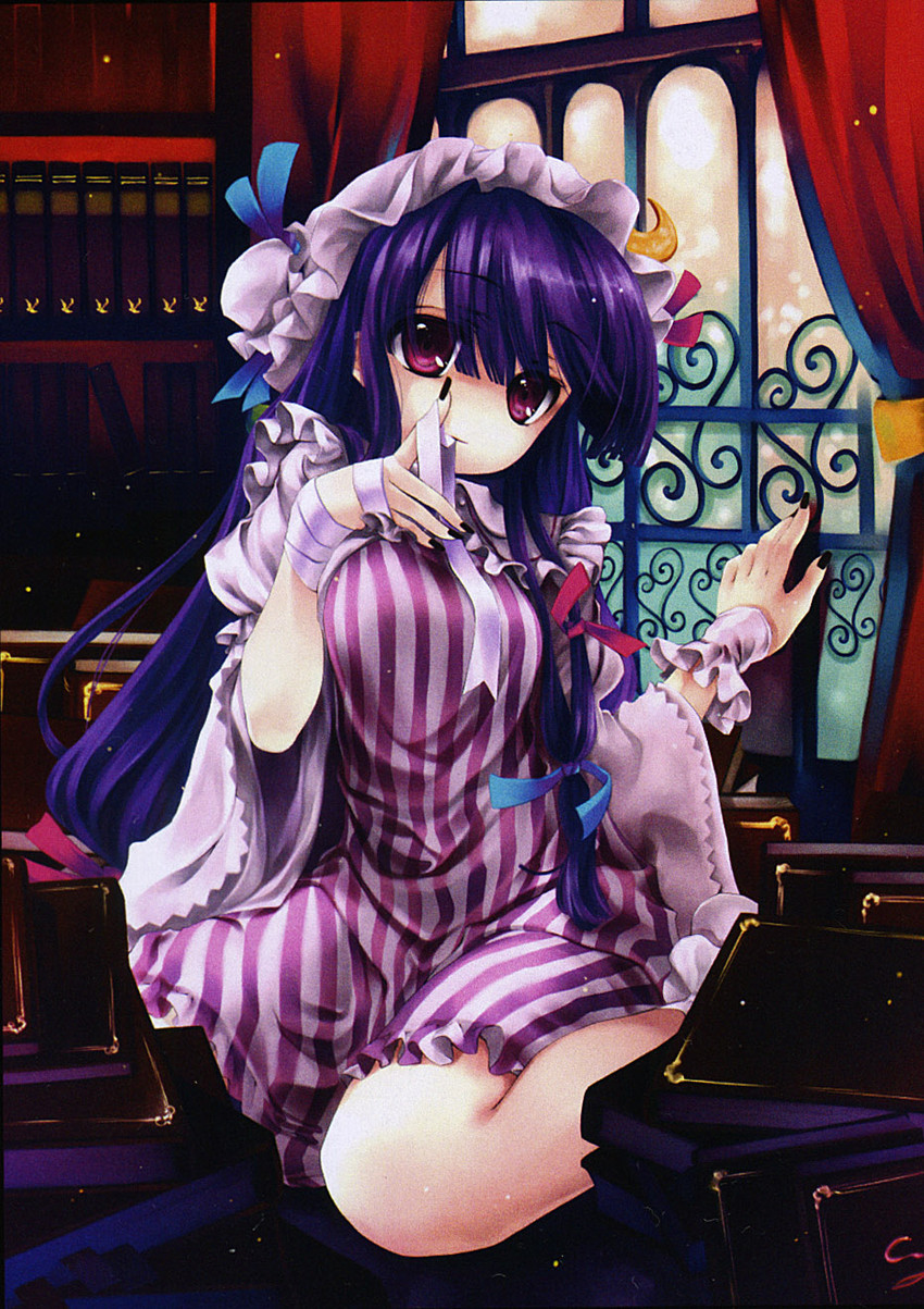 patchouli knowledge (touhou) drawn by cradle_(circle) and kuroya_shinobu