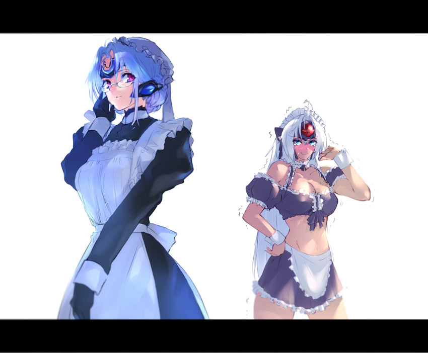 kos-mos, t-elos, and kos-mos ver. 3 (xenosaga and 1 more) drawn by negresco