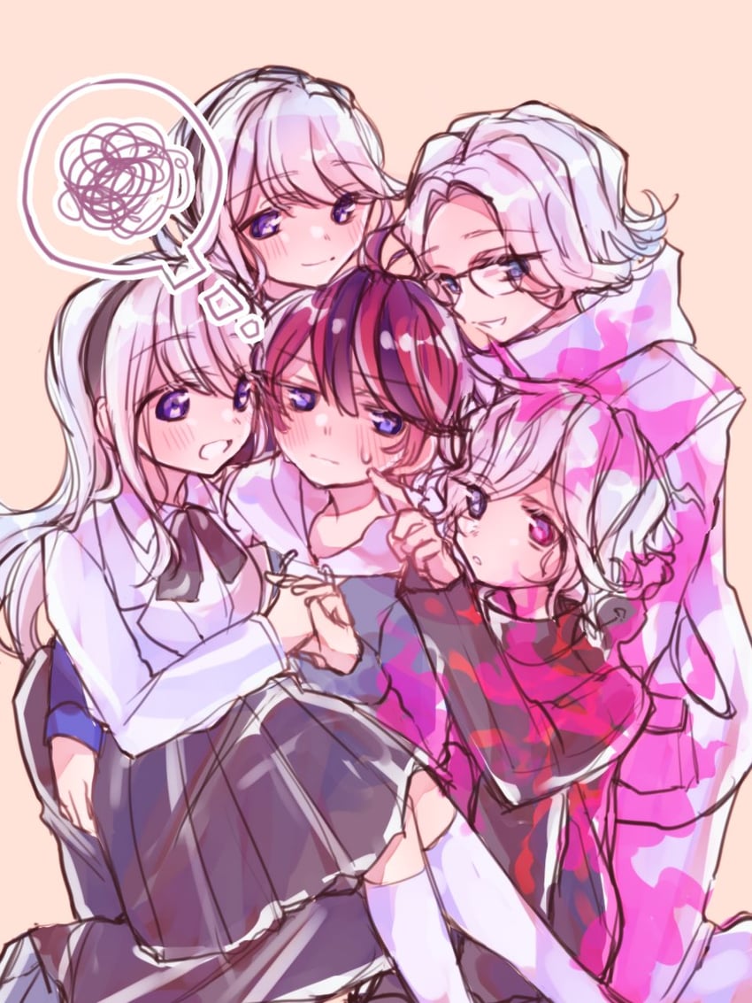 aotsuki eito, sumino takumi, kirifuji nozomi, kashimiya karua, and shion (the hundred line -last defense academy-) drawn by ijio