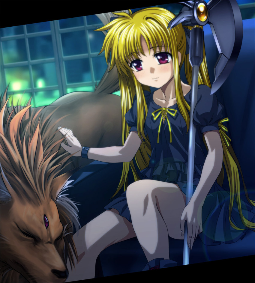 fate testarossa, arf, and bardiche (lyrical nanoha and 2 more) drawn by mutsuki_(moonknives)