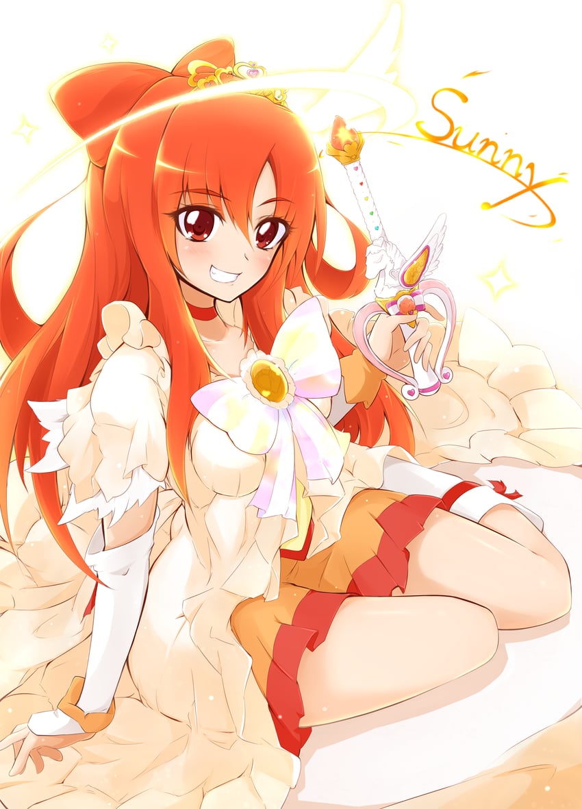 hino akane and cure sunny (precure and 1 more) drawn by ashita_wa_hitsuji