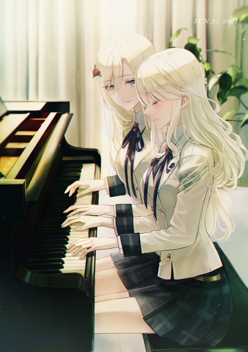 yumeoji shiori and yumeoji fumi (shoujo kageki revue starlight and 1 more) drawn by blackfangs