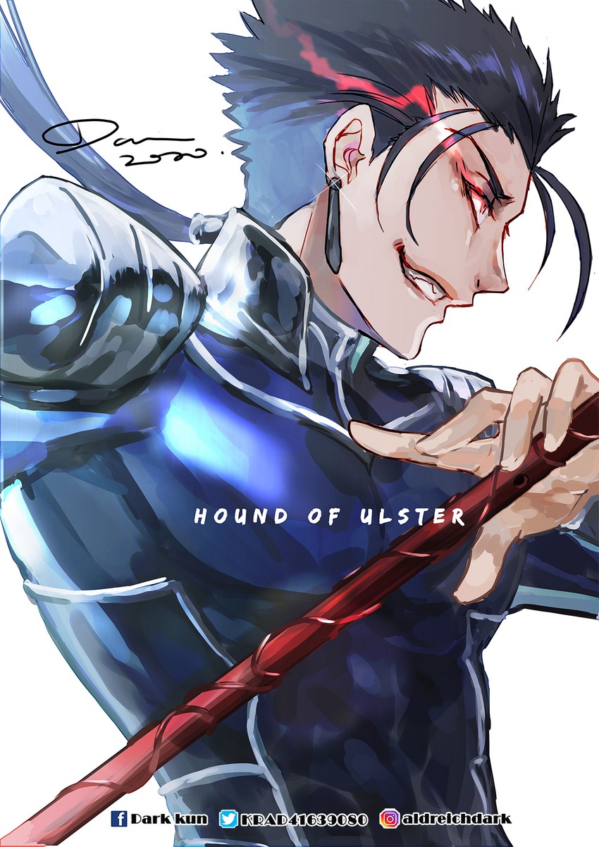 cu chulainn (fate and 2 more) drawn by dark_kun