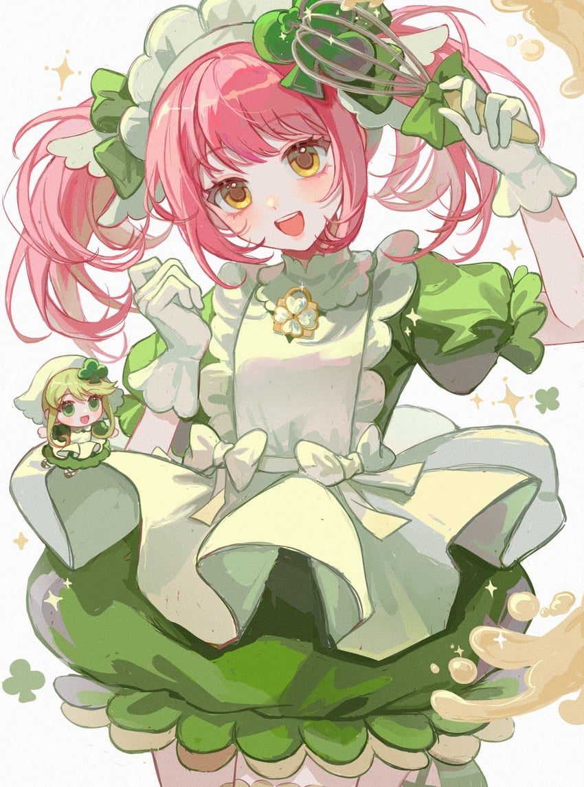 hinamori amu, suu, and amulet clover (shugo chara!) drawn by jing_qiu123