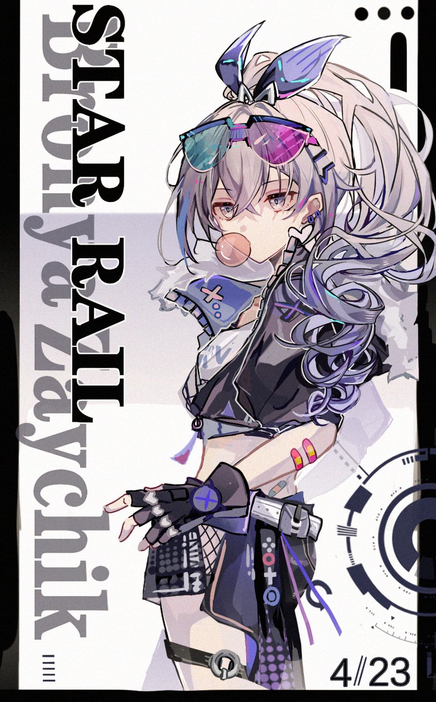 silver wolf (honkai and 1 more) drawn by mulihaohao