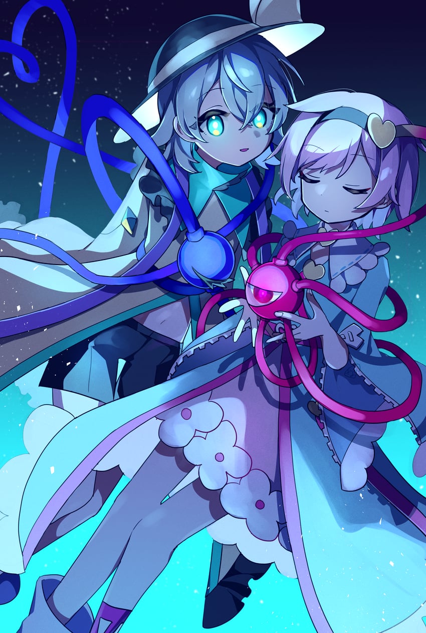 komeiji koishi and komeiji satori (touhou and 1 more) drawn by nanananananana