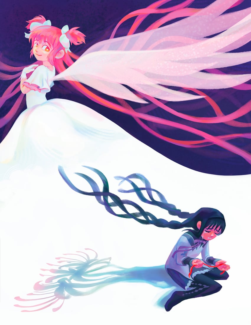 akemi homura, kaname madoka, ultimate madoka, and homulilly (mahou shoujo madoka magica and 1 more) drawn by toadtype
