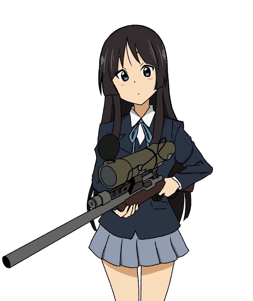 akiyama mio (k-on! and 1 more) drawn by the_freakin_yui