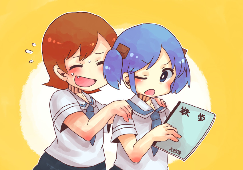 naganohara mio and aioi yuuko (nichijou) drawn by wataame_(quality)