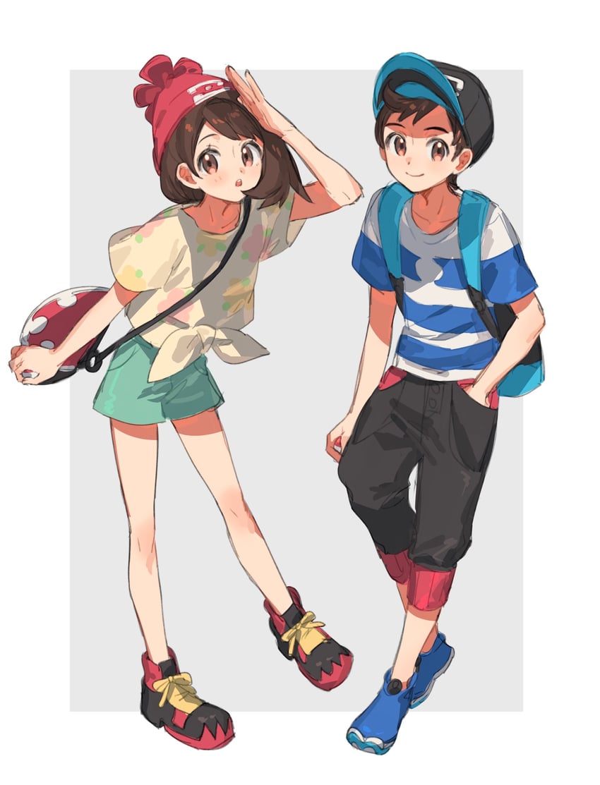 gloria, selene, elio, and victor (pokemon and 2 more) drawn by fua1heyvot4ifsr