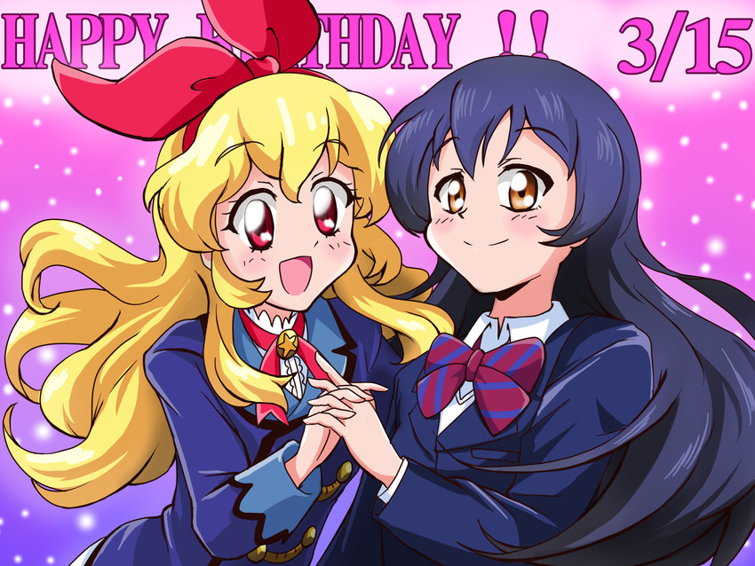 sonoda umi and hoshimiya ichigo (love live! and 3 more) drawn by choroli_(chorolin)