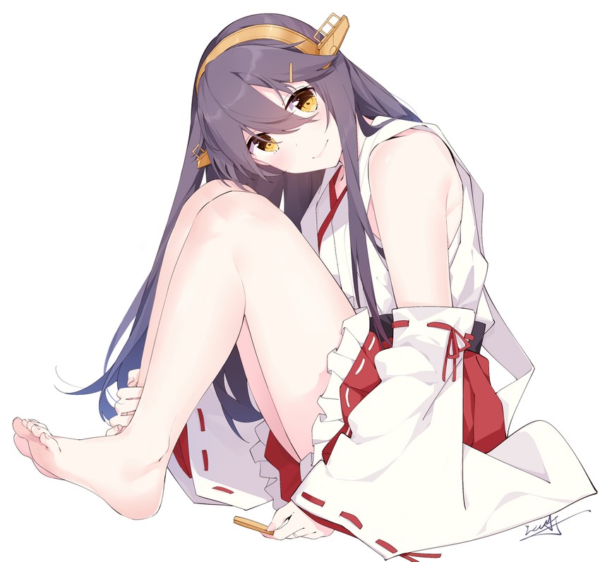 haruna and haruna kai ni (kantai collection) drawn by ieufg