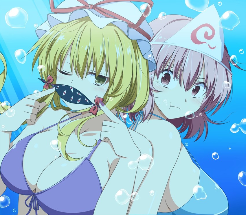 yakumo yukari and saigyouji yuyuko (touhou) drawn by rise_(rise19851203)